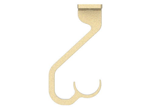 25mm Arc Soft Brass Ceiling Passing Bracket - single
