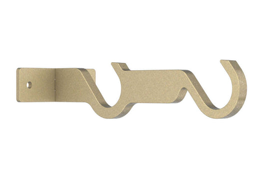 25mm Arc Soft Brass Double Mid Bracket - single