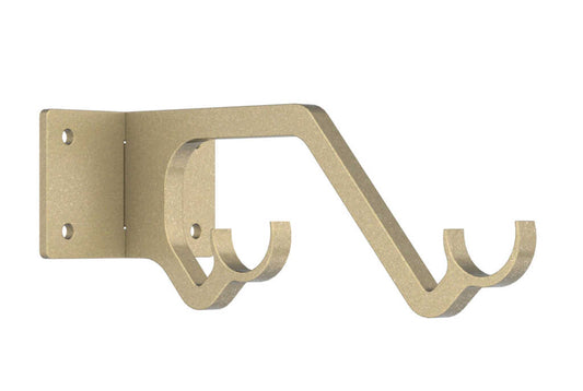 25mm Arc Soft Brass Double Passing Bracket - single