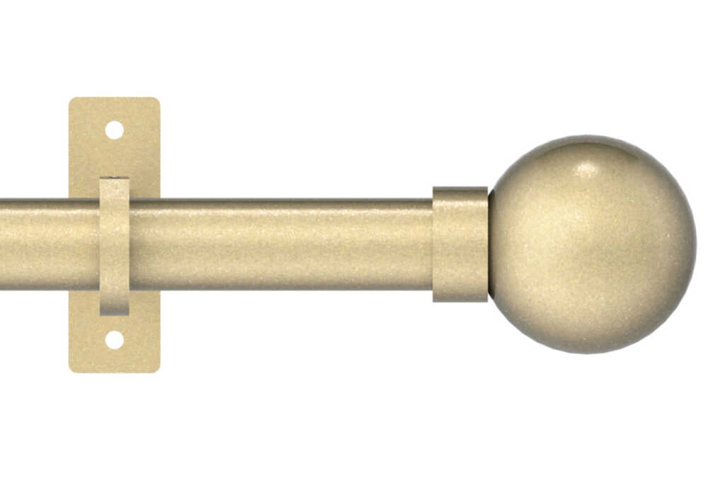 25mm Arc Soft Brass Ball Eyelet Curtain Pole 250cm