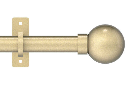 25mm Arc Soft Brass Ball Eyelet Curtain Pole 400cm