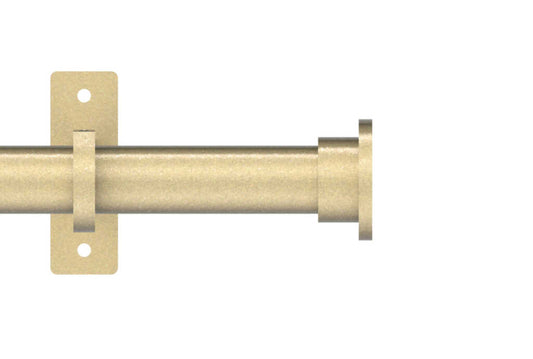 25mm Arc Soft Brass Disc Eyelet Curtain Pole 400cm
