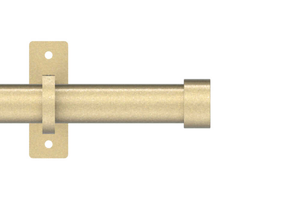 25mm Arc Soft Brass Stud Eyelet Curtain Pole 250cm