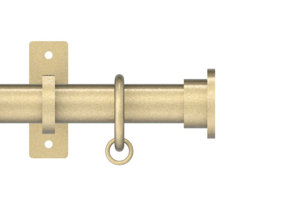 25mm Arc Soft Brass Disc Curtain Pole 250cm