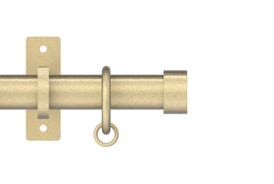 25mm Arc Soft Brass Stud Curtain Pole 600cm