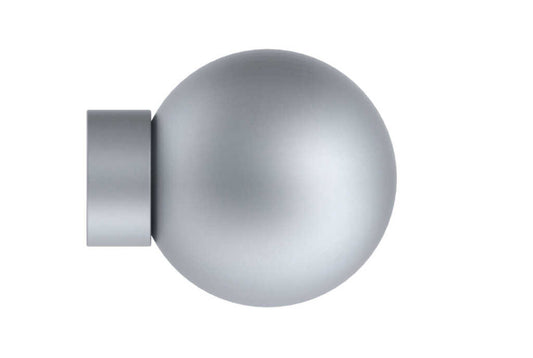 25mm Arc Soft Silver Ball Finial - single