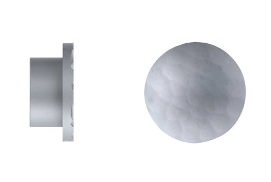 25mm Arc Soft Silver Hammered Disc Finial - single