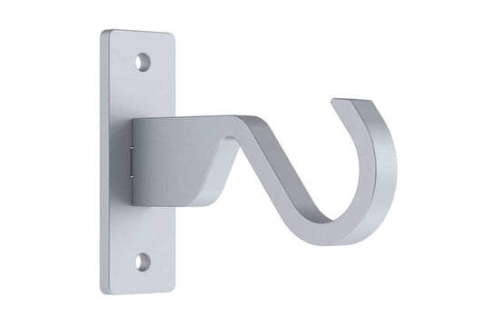 25mm Arc Soft Silver Side Bracket - single