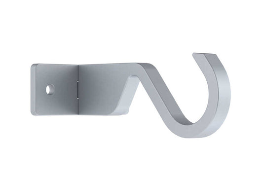 25mm Arc Soft Silver Mid/Ceiling Bracket - single