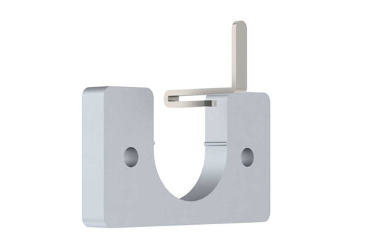 25mm Arc Soft Silver Recess Bracket - single
