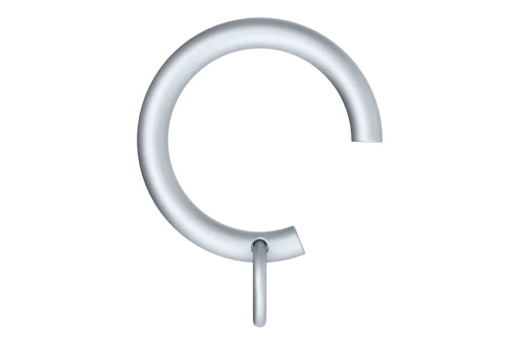 Arc Warm Grey Passing Rings for 25mm dia pole - pack of 4 – UK Curtain ...