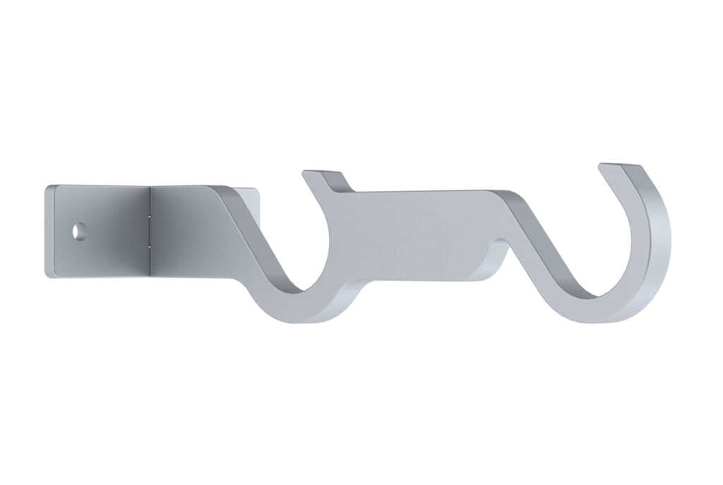 25mm Arc Warm Grey Double Mid Bracket - single