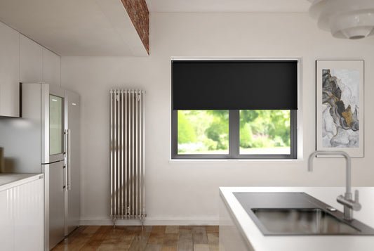 Speedy Blackout Roller Blind 180cm W x 175cm D Black