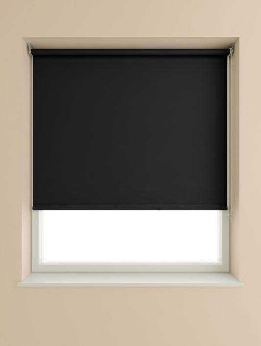 Speedy Blackout Roller Blind 180cm W x 175cm D Black