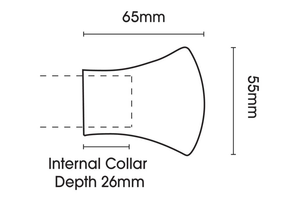 28mm Neo Trumpet Chrome Curtain Pole 300cm
