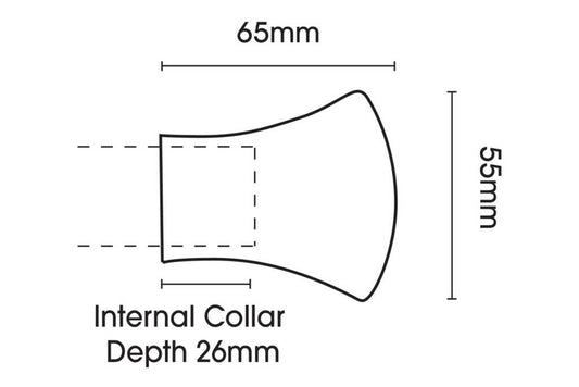 28mm Neo Trumpet Stainless Steel Eyelet Curtain Pole 120cm Cyl