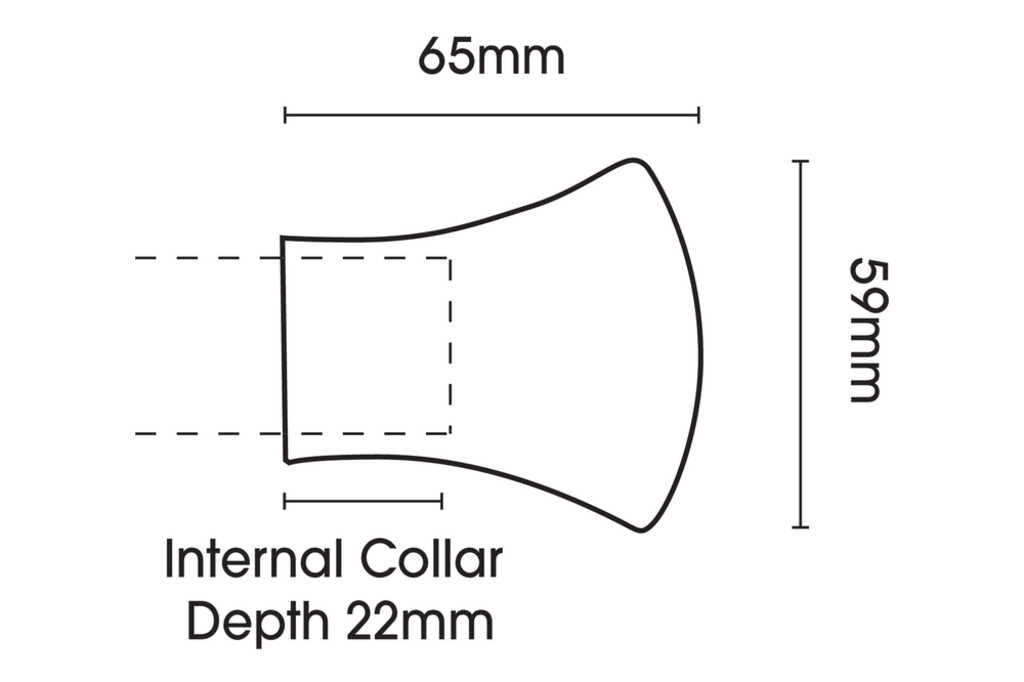35mm Neo Trumpet Black Nickel Eyelet Curtain Pole 300cm