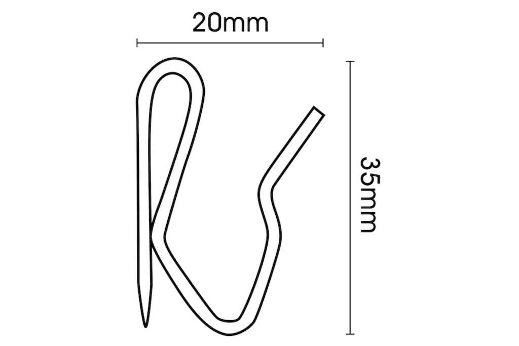 Steel/Zinc Pin Hooks Pack of 20