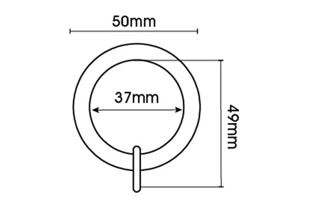 25mm Arc China White Ball Curtain Pole 250cm