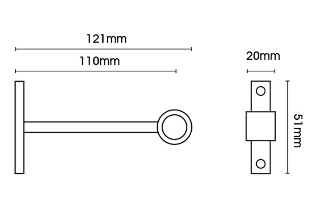 Artisan 12mm Classic Wrought Iron Extra Extended Bracket