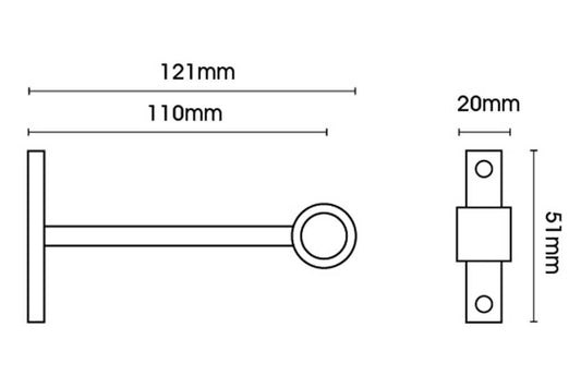 Artisan 12mm Classic Wrought Iron Extra Extended Bracket