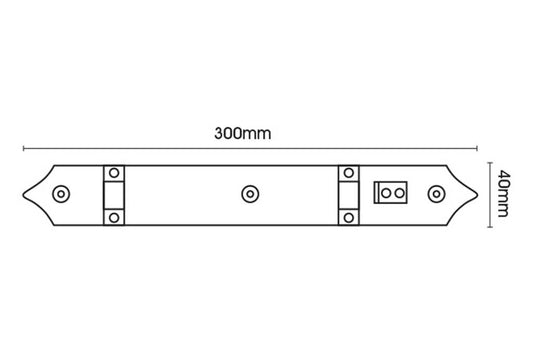 Artisan 12mm Classic Wrought Iron Portiere Rod 100cm Spear
