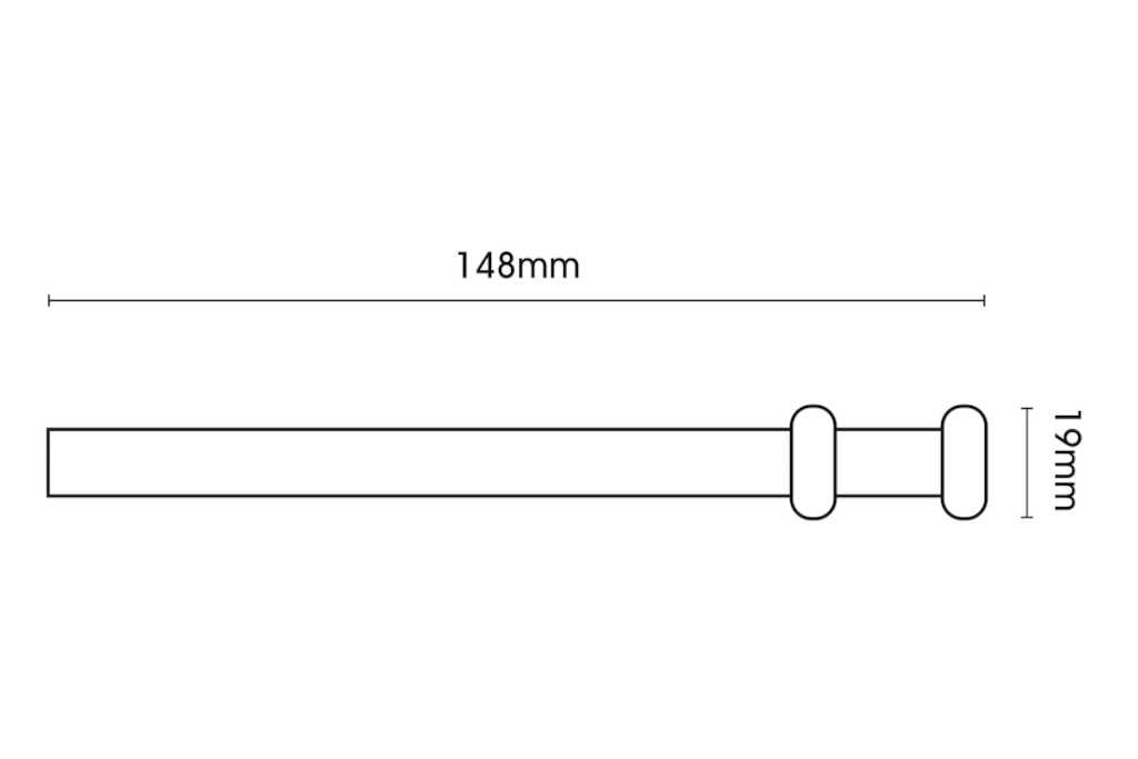 Artisan 16mm Classic Wrought Iron 200cm Black Double Curtain Pole Stopper