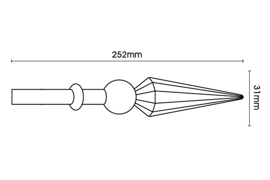 Artisan 16mm Classic Wrought Iron 150cm Black Double Curtain Pole Ball and Spear