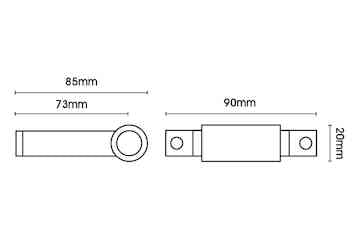 Artisan 16mm Classic Wrought Iron Horizontal Bracket