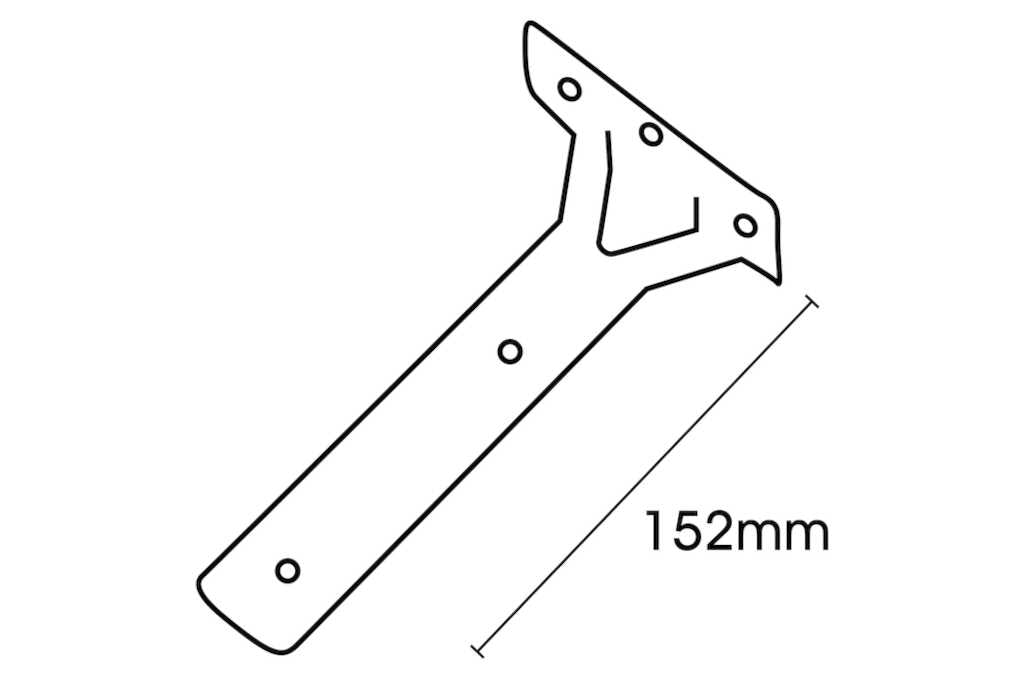 White Centre Brackets 152mm