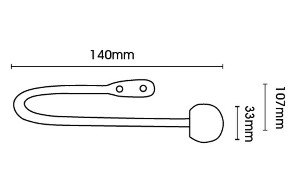 Neo Stainless Steel Ball 140mm Holdbacks Pair