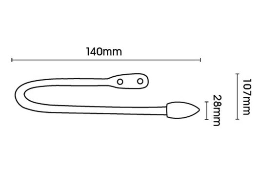 Neo Black Nickel Bullet 140mm Holdbacks Pair