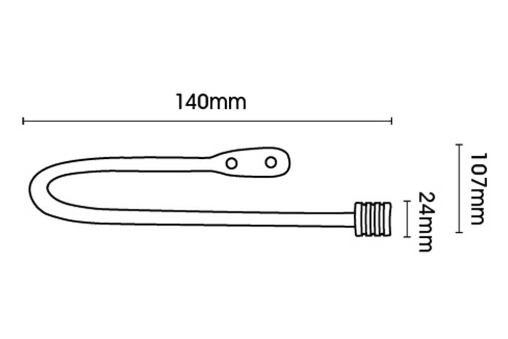 Neo Stainless Steel Stud 140mm Holdbacks Pair