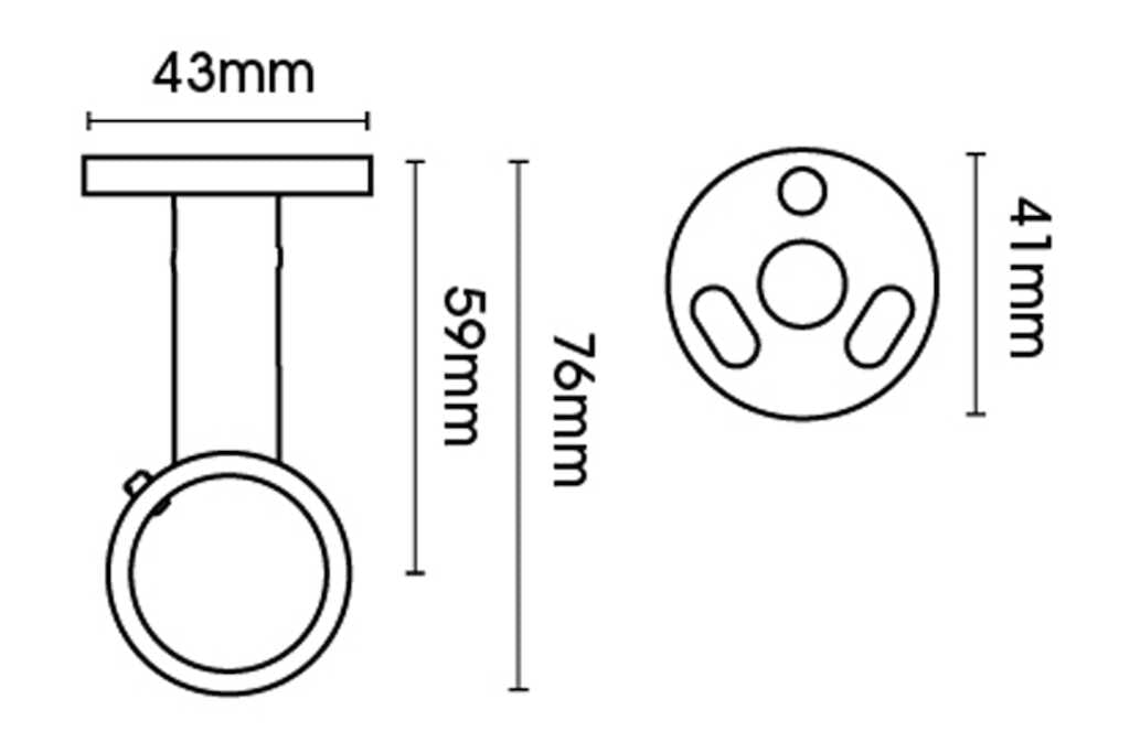 28mm Neo Stainless Steel Ceiling Fix Bracket