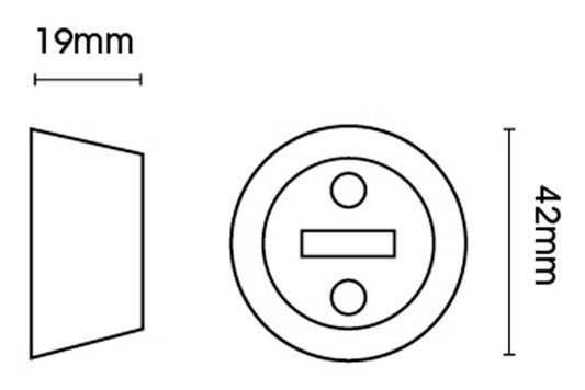 28mm Neo Chrome Recess Bracket