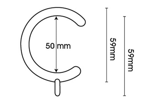 Neo Black Nickel C-Rings for 35mm dia pole