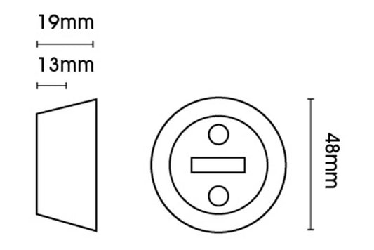 35mm Neo Black Nickel Recess Bracket