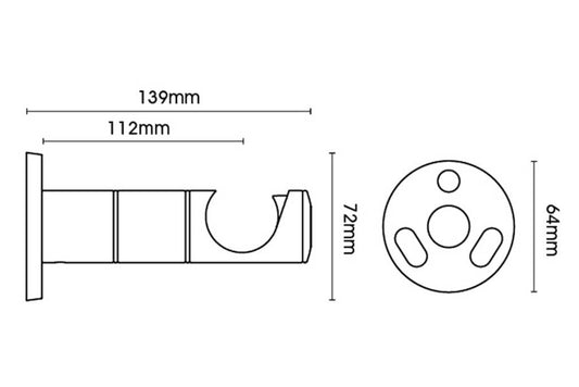Inspired 35mm Linea Bracket Burnished Brass