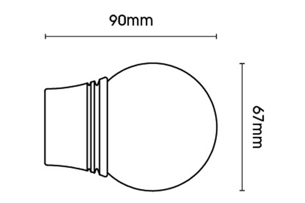 Inspired 35mm Allure Scepta Finial Burnished Brass