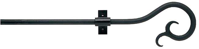 Artisan 12mm Classic Wrought Iron 300cm Curtain Pole Filigree