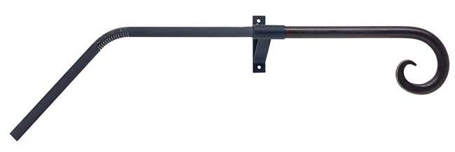 Artisan 16mm Classic Wrought Iron 400cm Black BAY Curtain Pole Curl