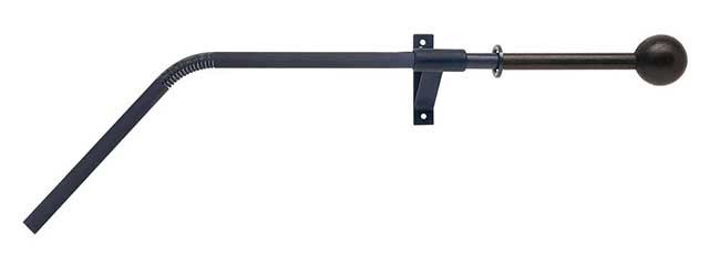 Artisan 16mm Classic Wrought Iron 300cm Black BAY Curtain Pole Cannon