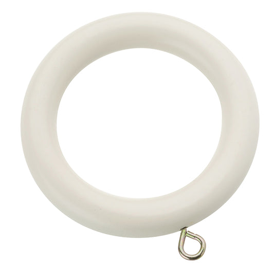 Swish Romantica Wooden Curtain Rings for 28mm dia pole - Pana Cotta - Pack of 12