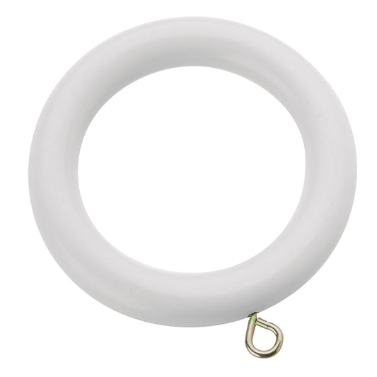 Swish Romantica Wooden Curtain Rings for 35mm dia pole - Paper White - Pack of 12