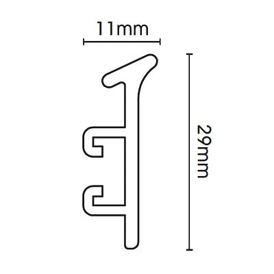 Swish Sologlyde curtain track profile