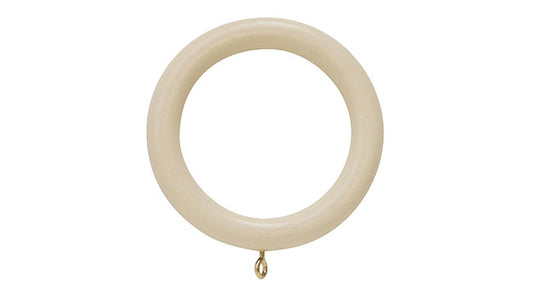 Woodline Wood Rings Cream Pack of 4 for 50mm pole