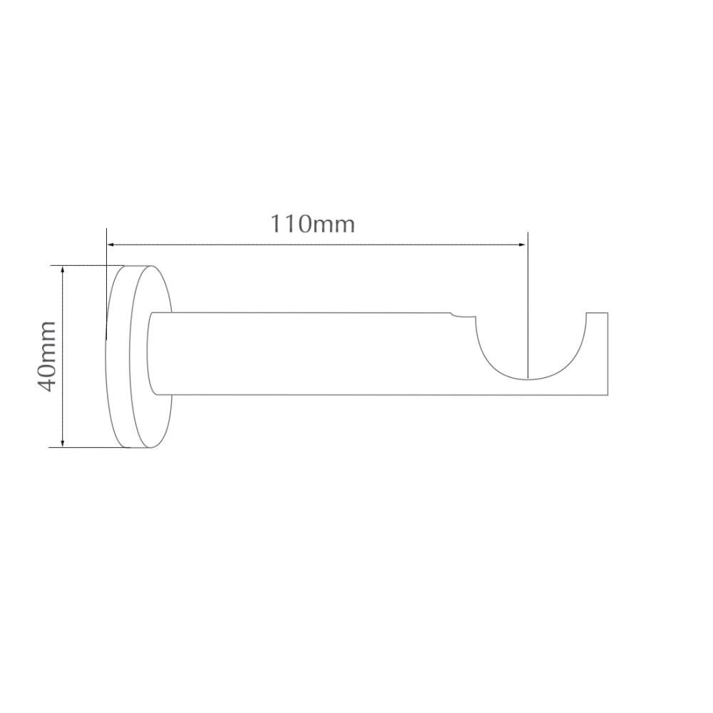 Jones 28mm Barrel Bracket Matt White - Pair