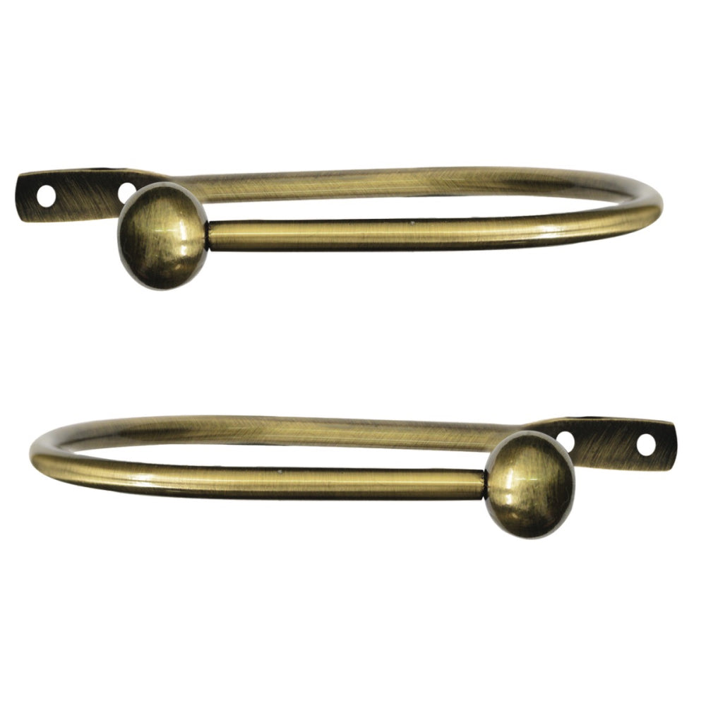 Jones Ball Hold Back Antique Brass - Pair