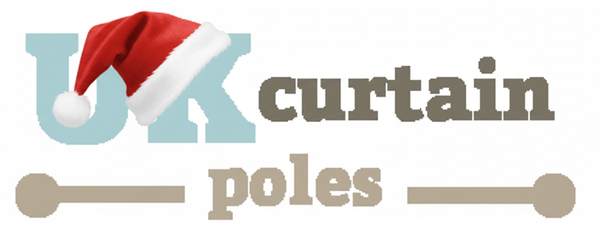 UK Curtain Poles Logo with Santa Hat